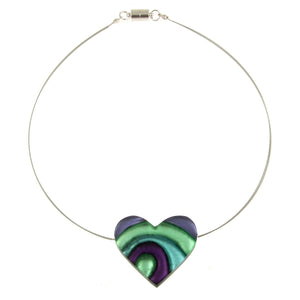 Matt Hearts Swirl Necklace 2106