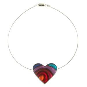 Matt Hearts Swirl Necklace 2106