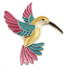 Load image into Gallery viewer, Matt Silver Multi Color Hu Brooch 2143
