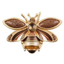 Load image into Gallery viewer, Matte Gold Tone Bee Brooch 2303
