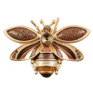 Matte Gold Tone Bee Brooch 2303