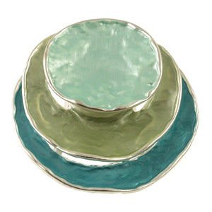 Matt Silver Aqua Tone Broo Brooch