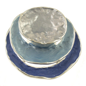 Matt Silver Aqua Tone Broo Brooch