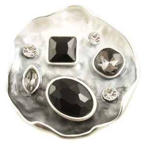 Matte Silver Tone Cry Brooch 2511