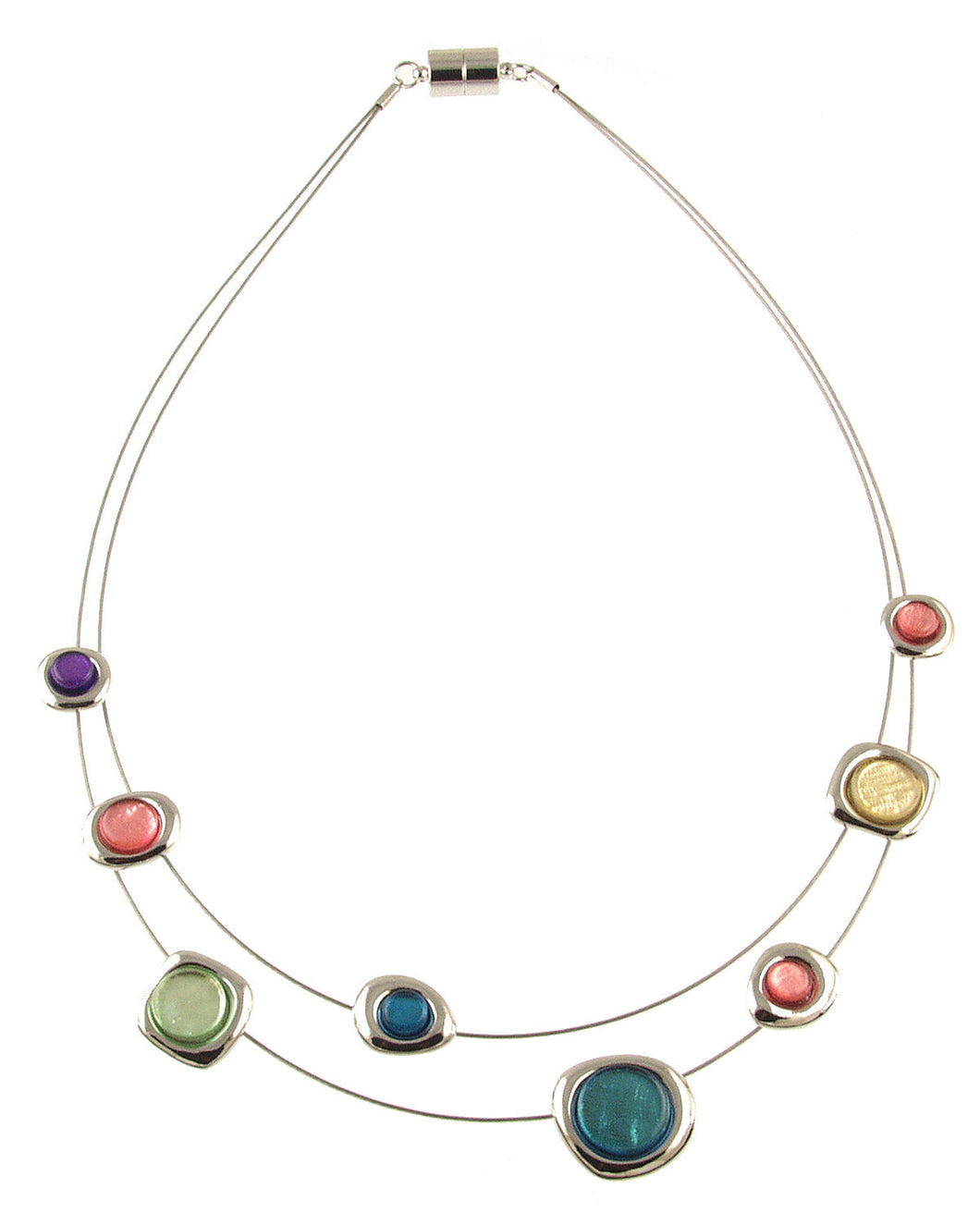 Matt Multi Color Resin Necklace