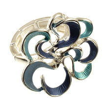 Load image into Gallery viewer, S. Silver/Blue Flower Ring
