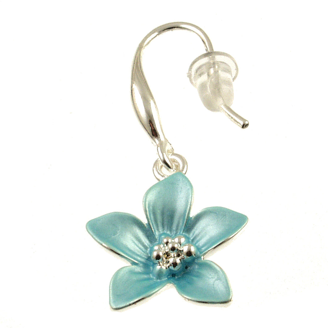 S. Silver/Turquoise Flower Earring