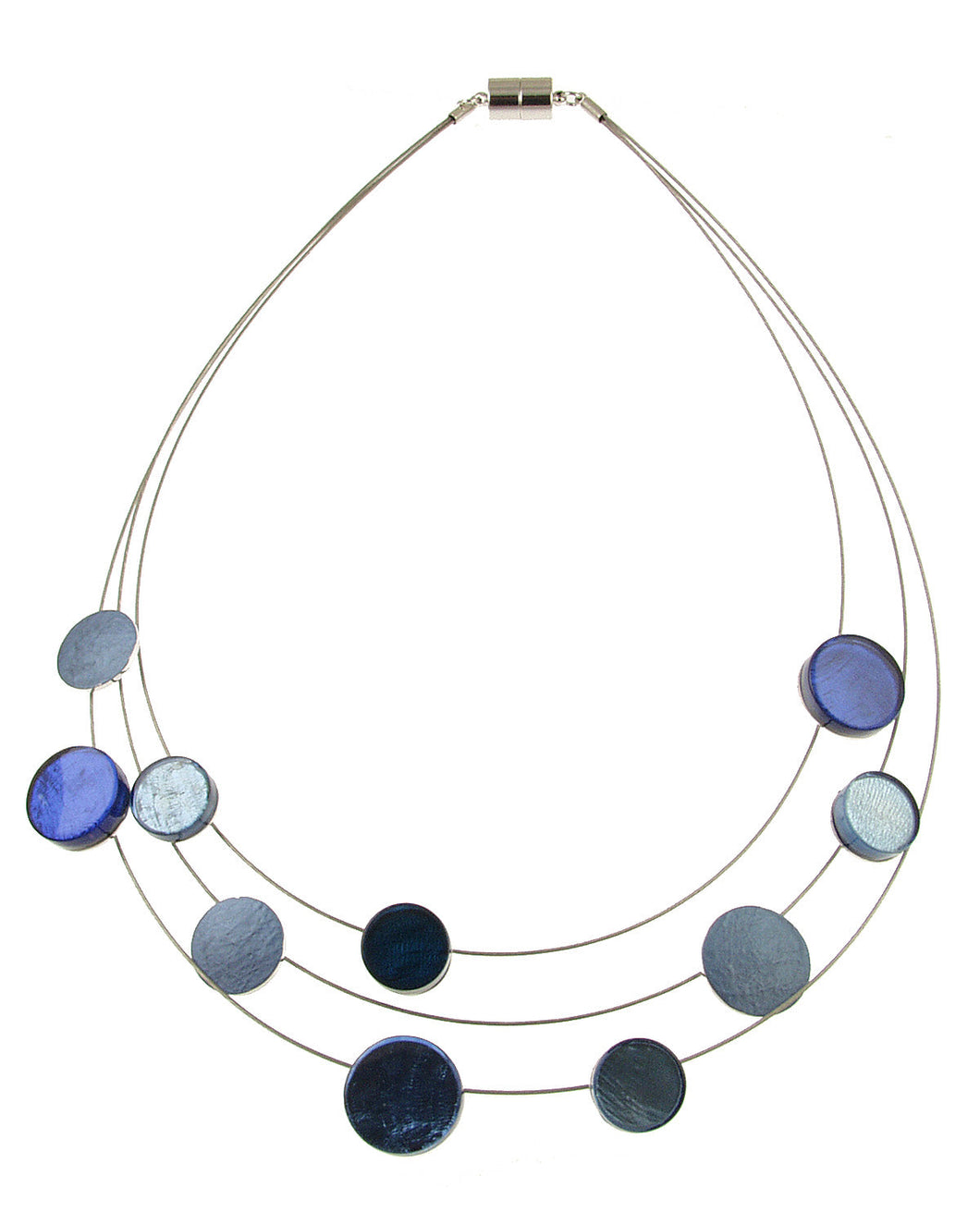 Matt Blue Multi Resin Necklace