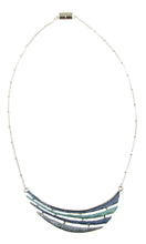 Load image into Gallery viewer, S. Silver/D. Blue/Turq/Grey Necklace
