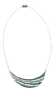 S. Silver/D. Blue/Turq/Grey Necklace