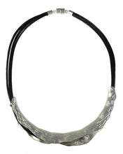 Load image into Gallery viewer, Matt Black Leather N Necklace 526

