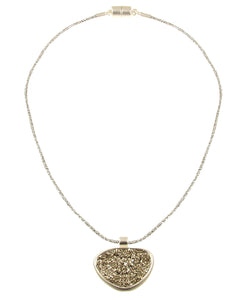 Matt Crystal  Necklace 2-Tone 527