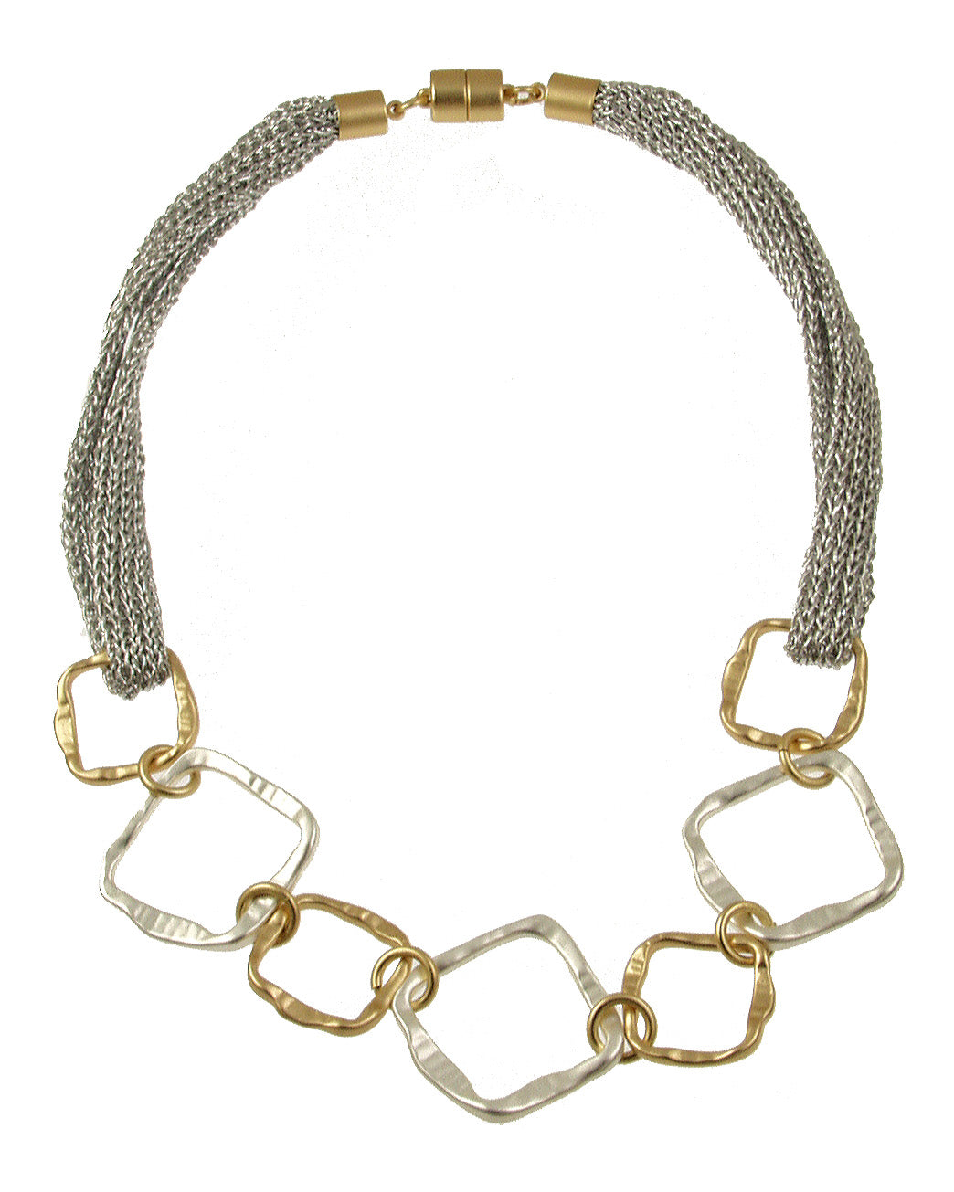 Matt Silver/L.M-Kc Gold/Sil Necklace 566