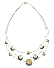 Load image into Gallery viewer, 3 Strand Circle Necklace 6140
