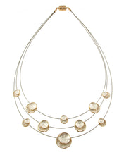 Load image into Gallery viewer, 3 Strand Circle Necklace 6140
