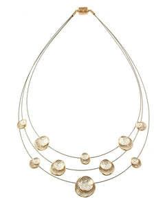 3 Strand Circle Necklace 6140