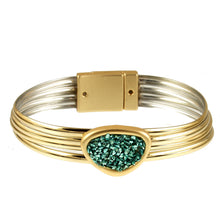 Load image into Gallery viewer, Matt Crystal 2-Tone Bracelet 624
