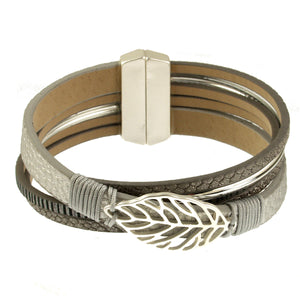 Matt 2-Tone Leaf Bracelet 662