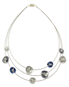 3 Strand Lilypad Necklace 6752