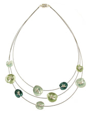 Load image into Gallery viewer, 3 Strand Lilypad Necklace 6752
