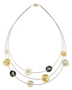 3 Strand Lilypad Necklace 6752