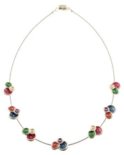 Load image into Gallery viewer, Matt Silver Blue Neklace Necklace
