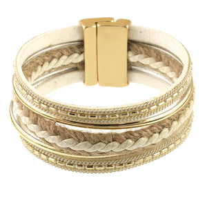 L. Matt Kc Gold/Beige Bracelet