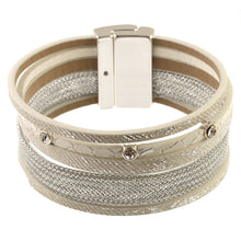 Load image into Gallery viewer, Shiny Silver/White Crystal Bracelet
