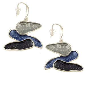 Matte Two Tone Earrings 7428