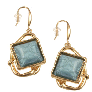 Antique Gold - Resin Ea Earrings 7597
