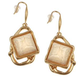 Antique Gold - Resin Ea Earrings 7597