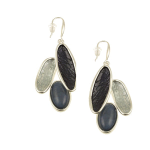 Matte Silver-Tone Earrings 7673