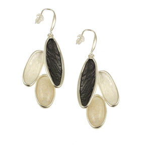 Matte Silver-Tone Earrings 7673