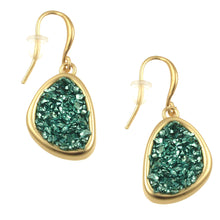 Load image into Gallery viewer, Matt Two Tone Crystal Earrings 852
