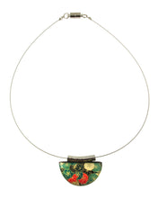 Load image into Gallery viewer, Hammered Metal Kimono Pendant Necklace
