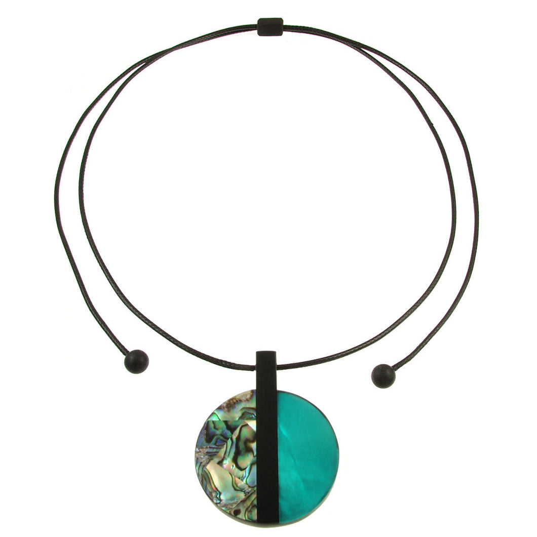 2Tone Adjustable Pendant Necklace
