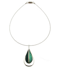 Load image into Gallery viewer, 2Tone Teardro Pendant Necklace
