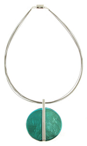 Shiny Silver Pendant Necklace