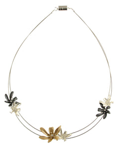 N-S.Silver Flower Necklace 381