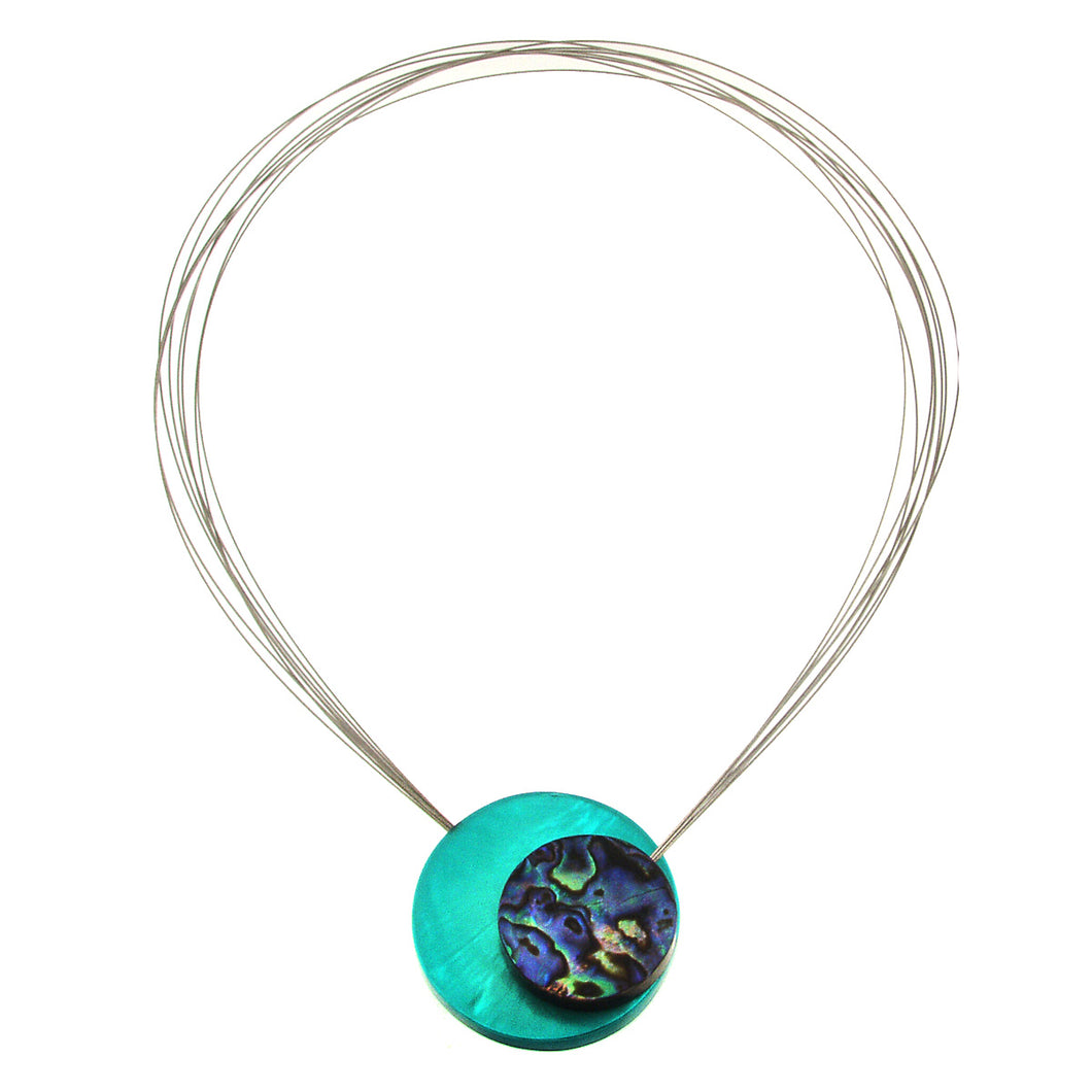 Large Orbital Magnetic Front Lock Pendant Necklace