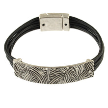 Load image into Gallery viewer, Antique Silver/Black Bracel Bracelet 6540
