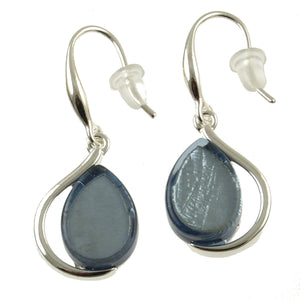 Shiny Silver B Earrings